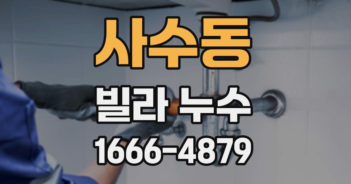 사수동 빌라 누수