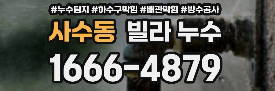 사수동 빌라 누수