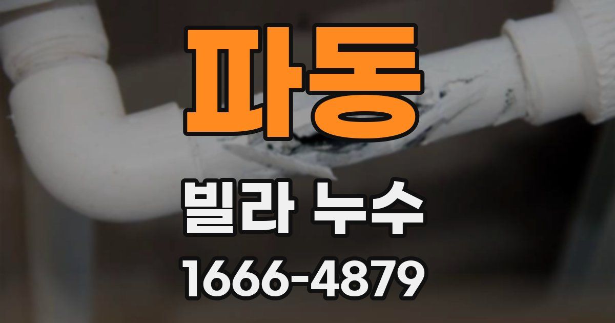 파동 빌라 누수