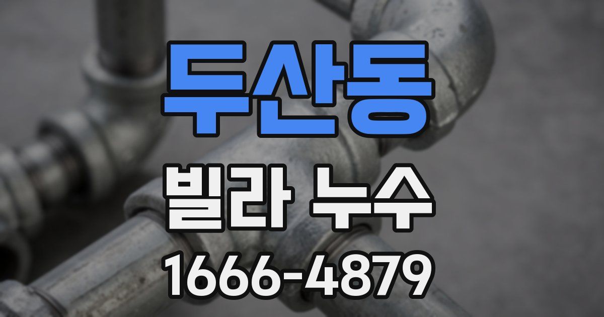 두산동 빌라 누수