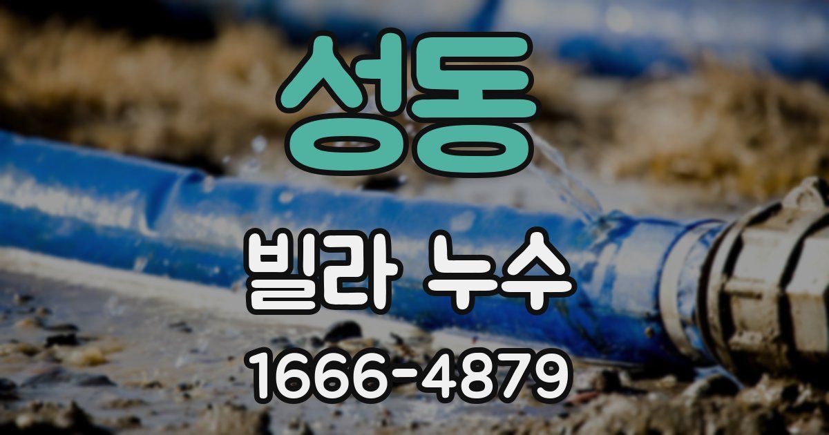 성동 빌라 누수
