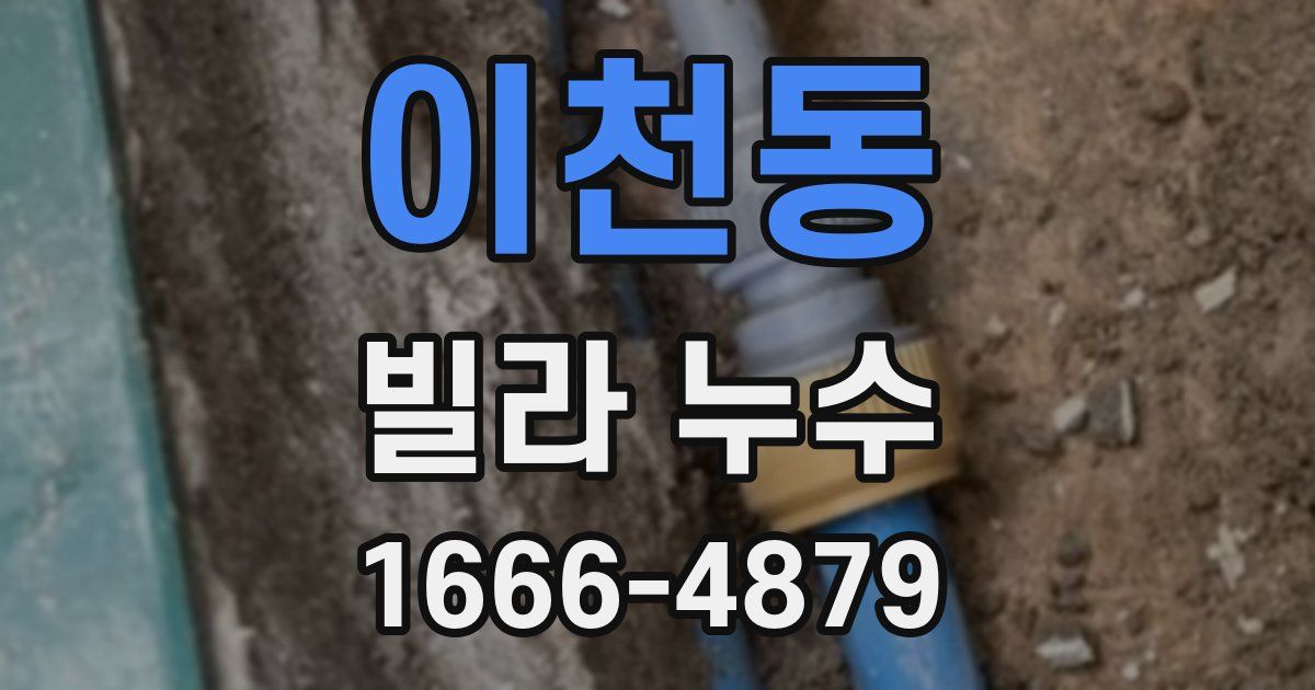 이천동 빌라 누수
