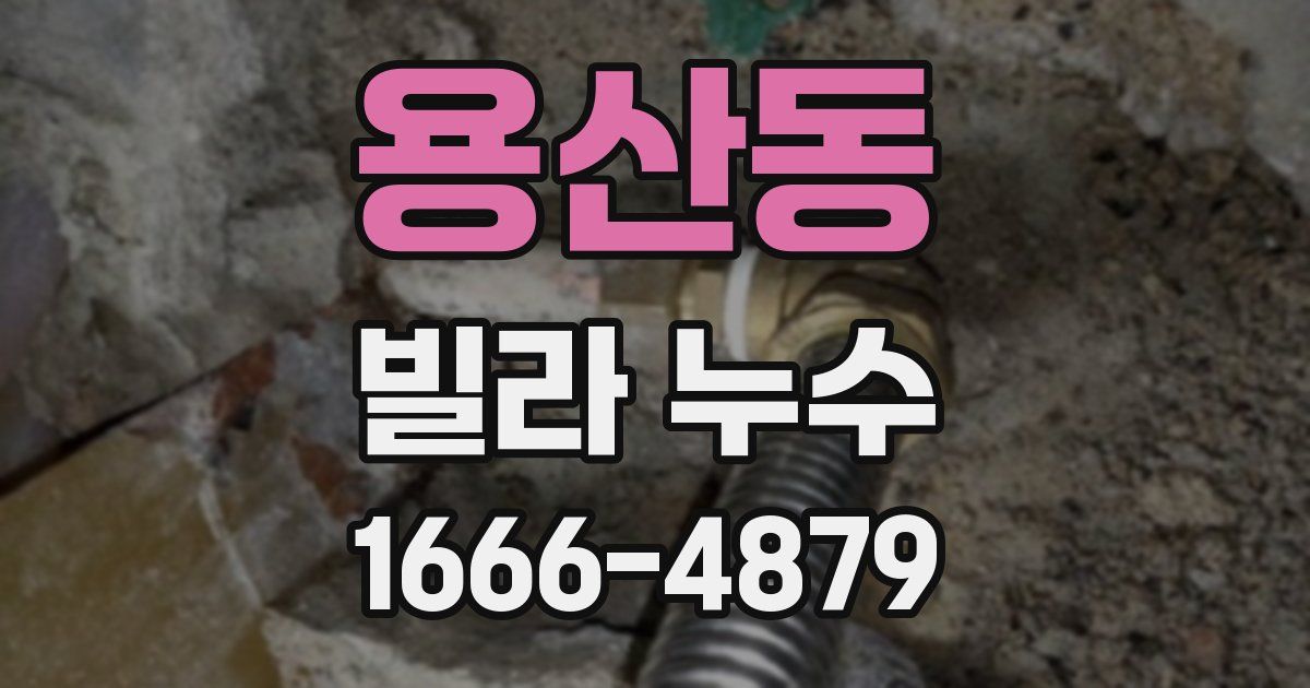 용산동 빌라 누수