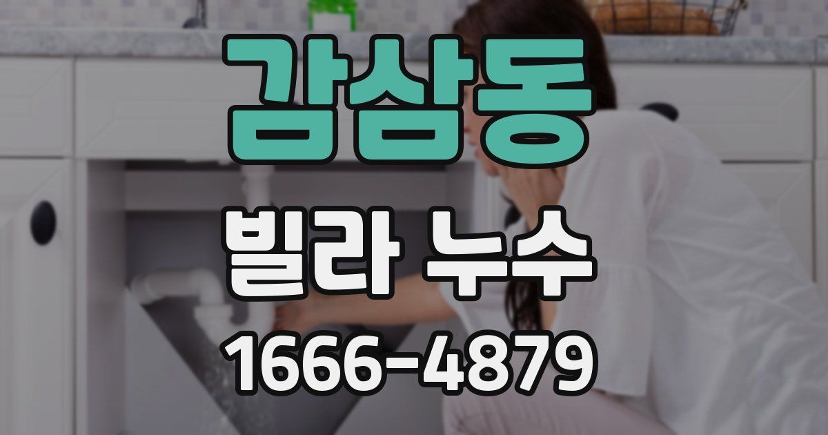 감삼동 빌라 누수