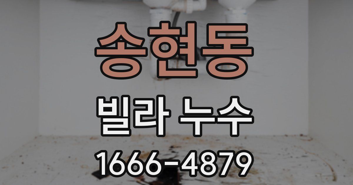 송현동 빌라 누수
