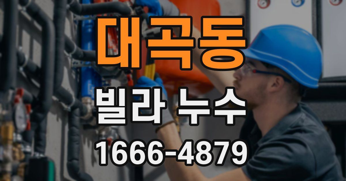 대곡동 빌라 누수