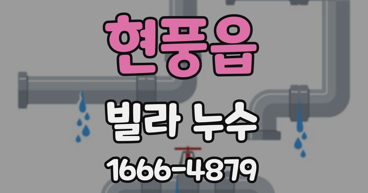 현풍읍 빌라 누수