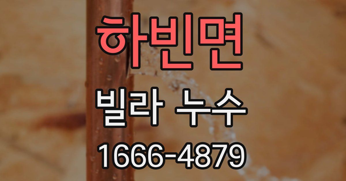 하빈면 빌라 누수