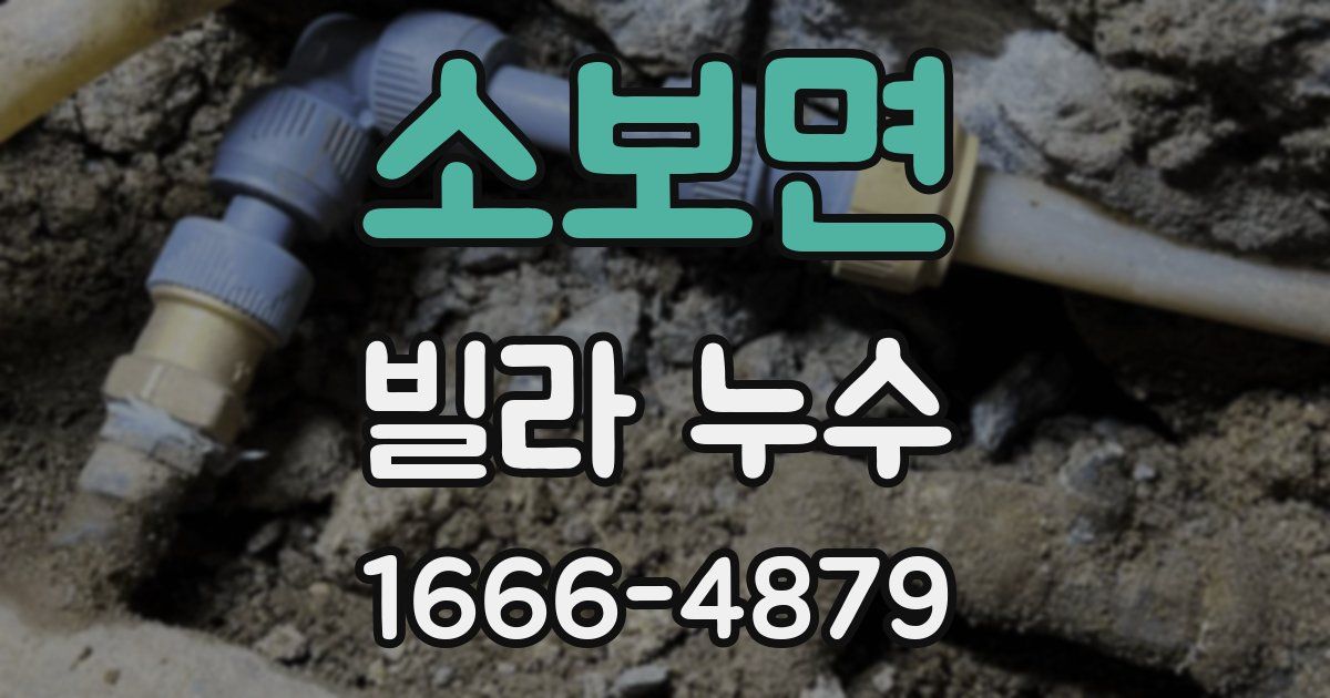 소보면 빌라 누수