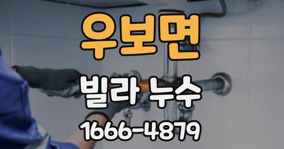 우보면 빌라 누수