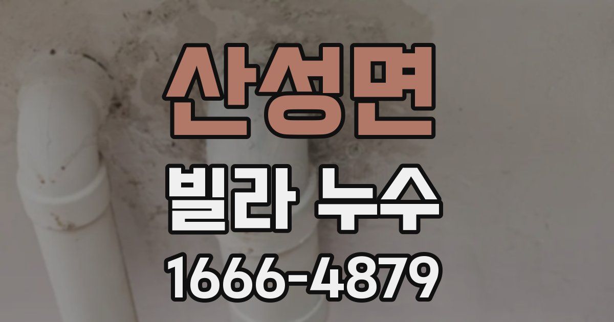 산성면 빌라 누수