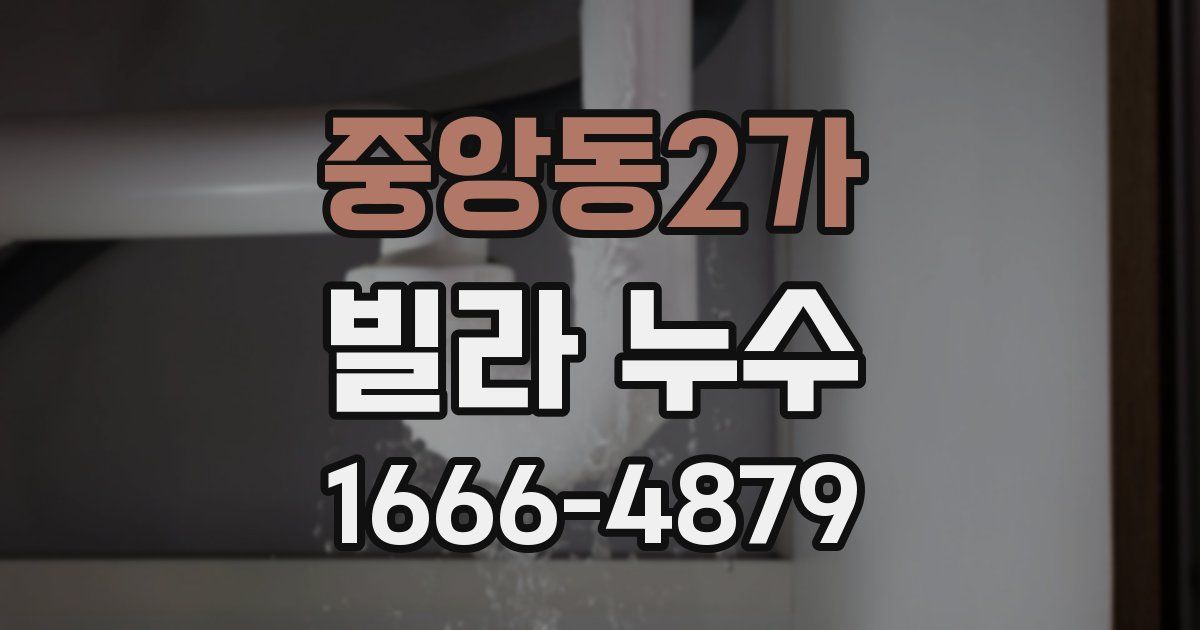 중앙동2가 빌라 누수