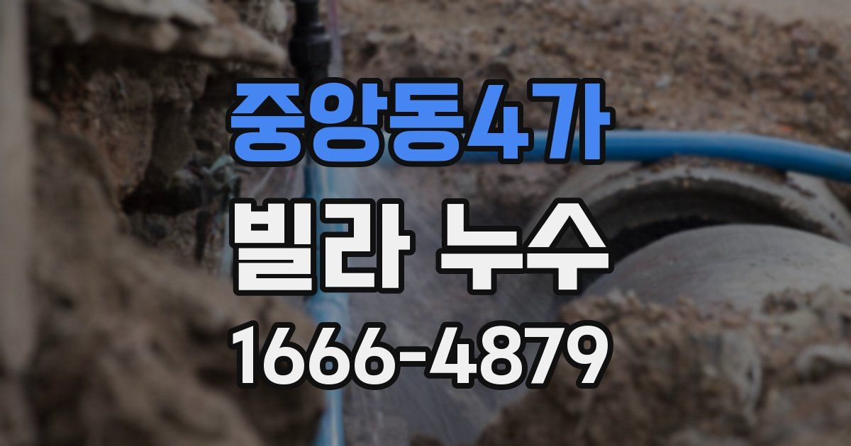 중앙동4가 빌라 누수