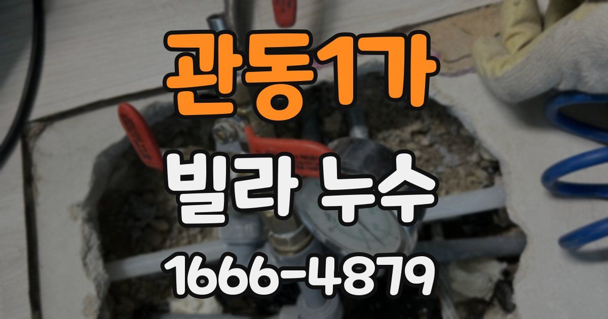 관동1가 빌라 누수