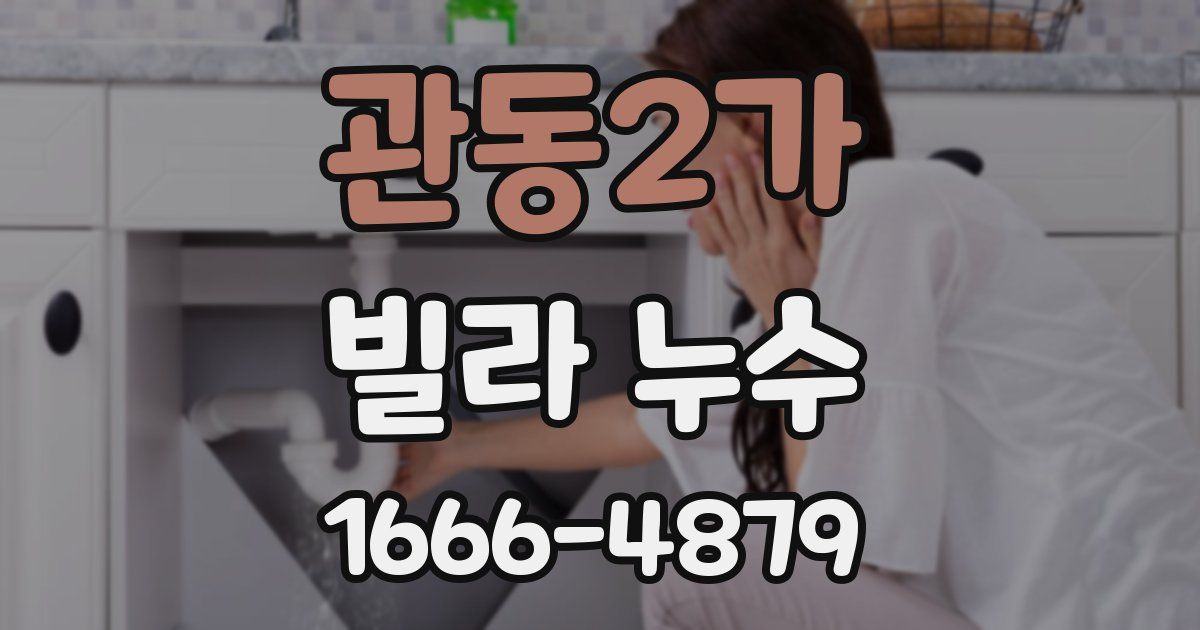 관동2가 빌라 누수
