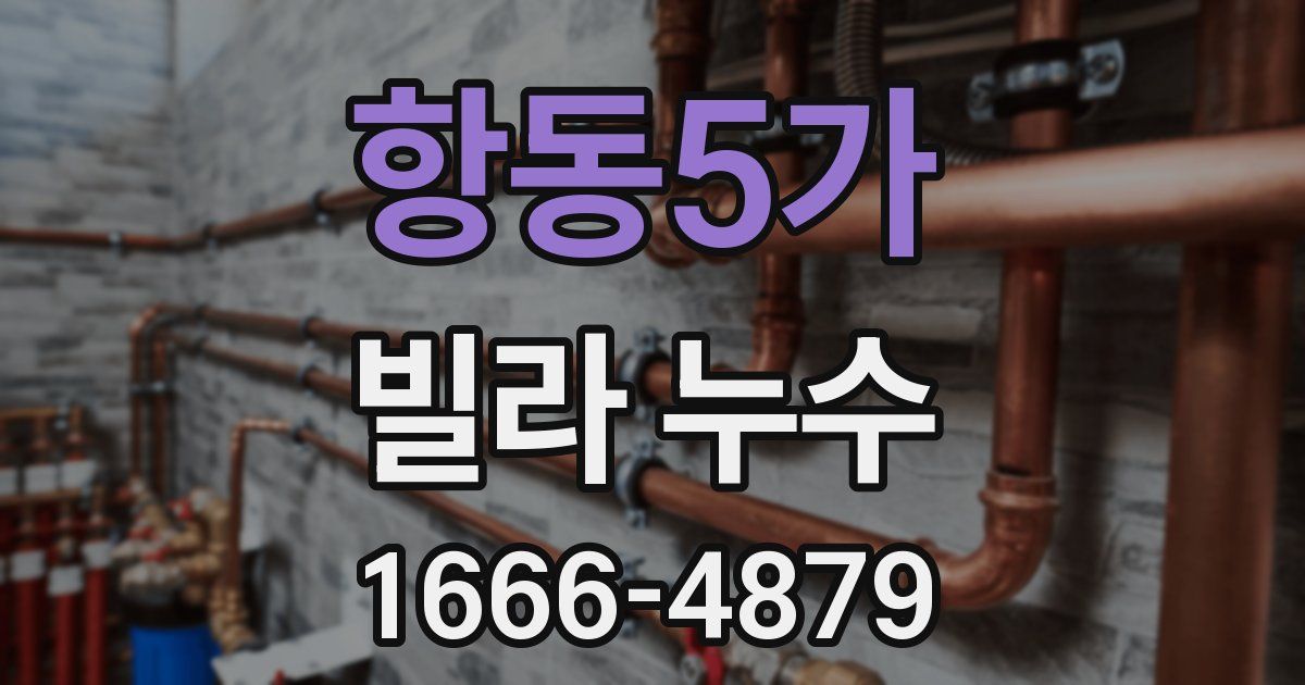 항동5가 빌라 누수