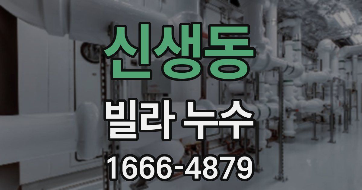 신생동 빌라 누수