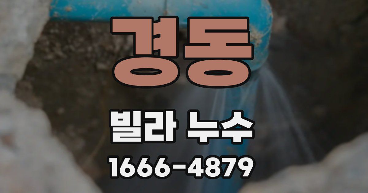 경동 빌라 누수