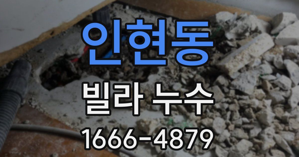 인현동 빌라 누수