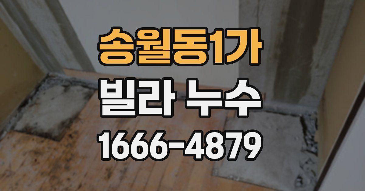송월동1가 빌라 누수