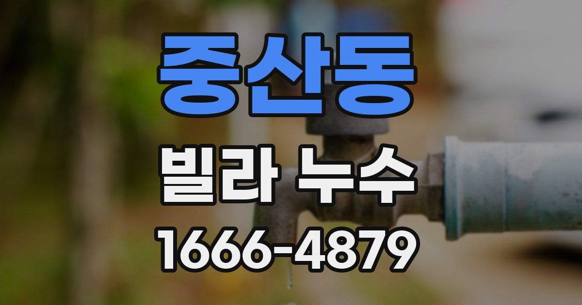 중산동 빌라 누수
