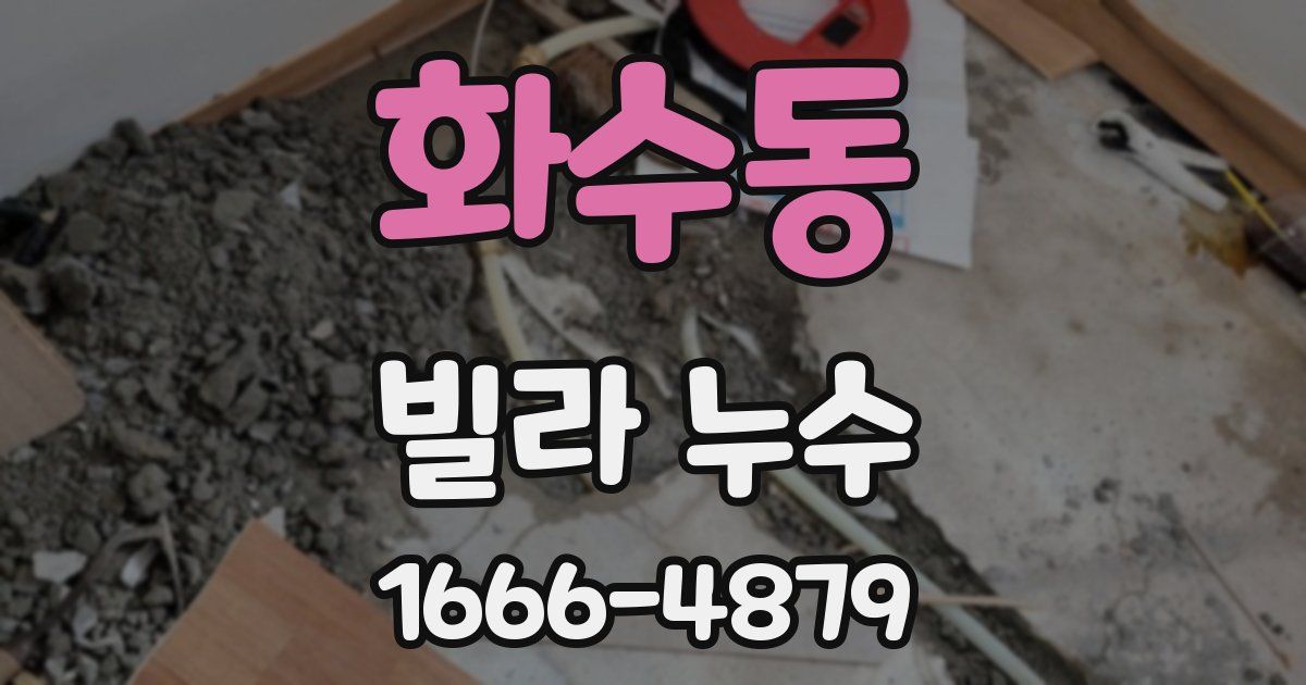 화수동 빌라 누수