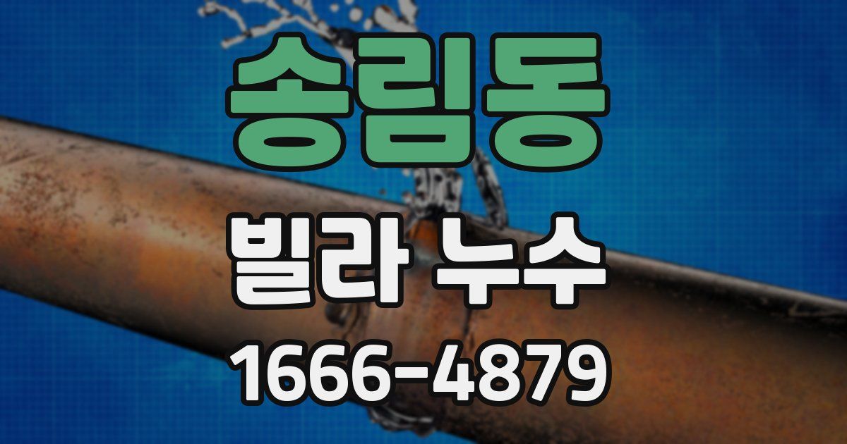 송림동 빌라 누수
