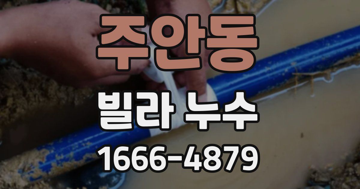 주안동 빌라 누수