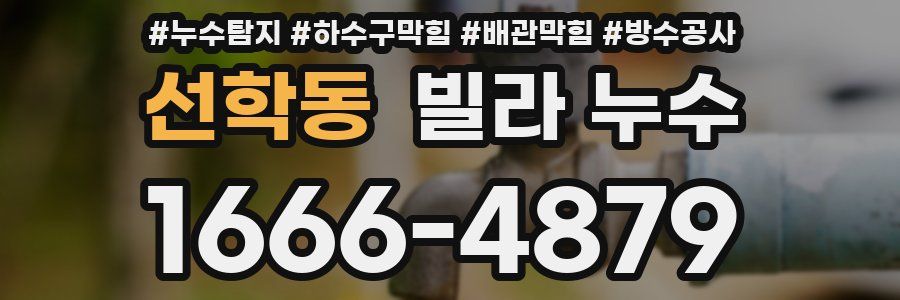 선학동 빌라 누수