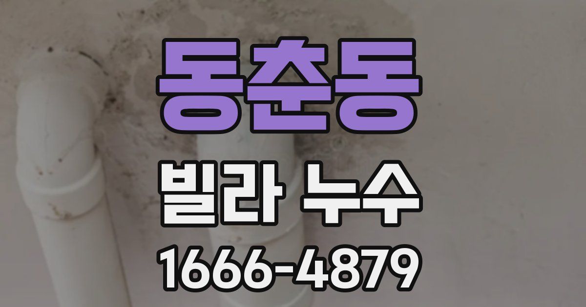 동춘동 빌라 누수