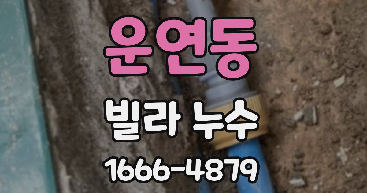 운연동 빌라 누수