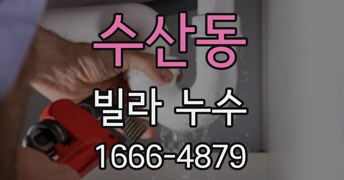 수산동 빌라 누수