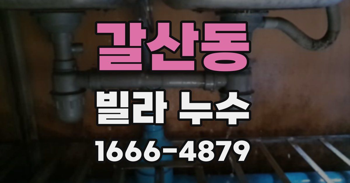 갈산동 빌라 누수