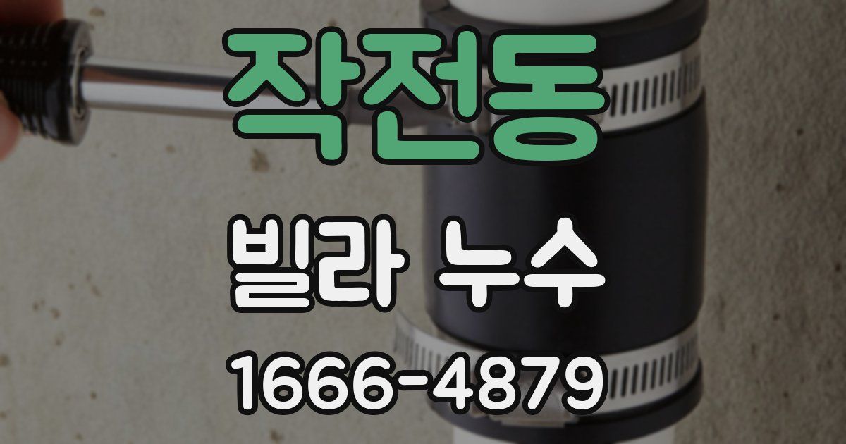 작전동 빌라 누수