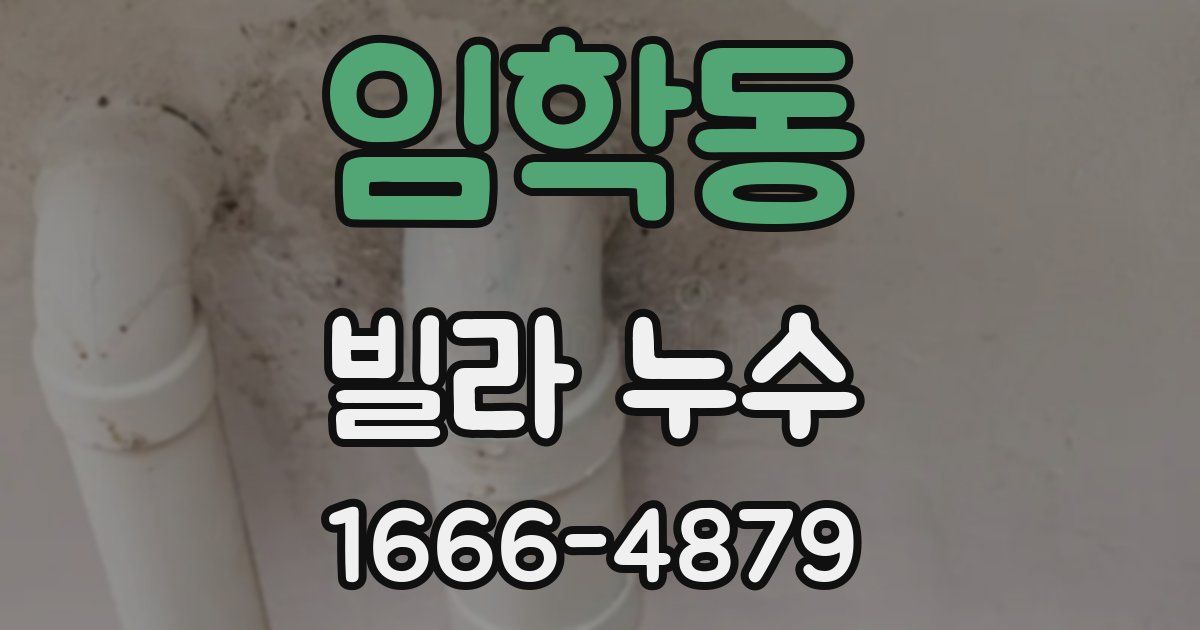 임학동 빌라 누수