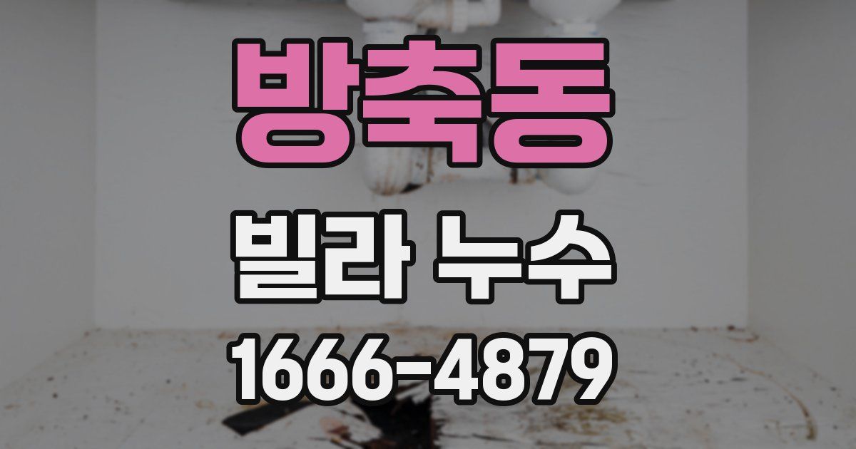 방축동 빌라 누수