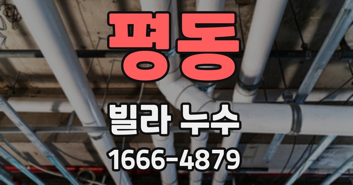 평동 빌라 누수