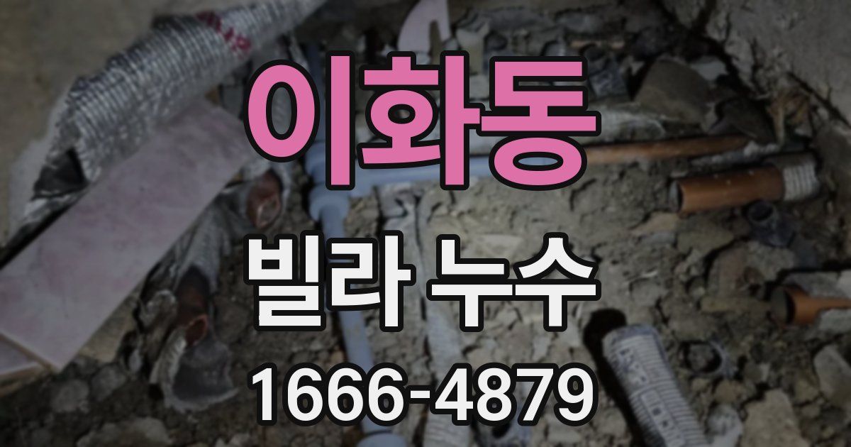 이화동 빌라 누수