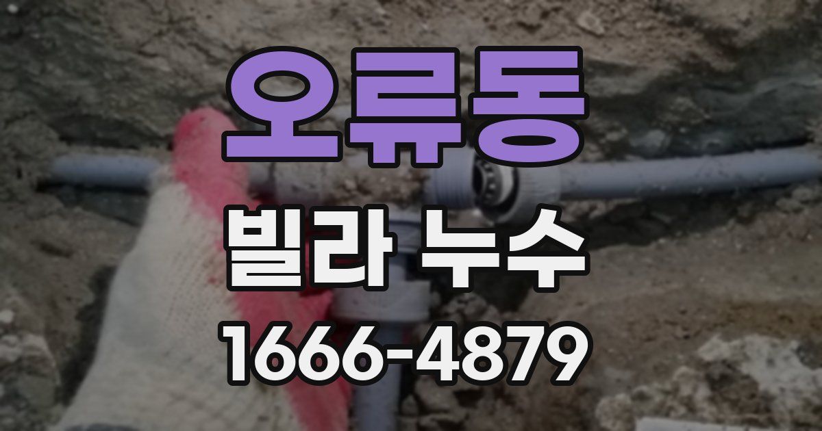 오류동 빌라 누수