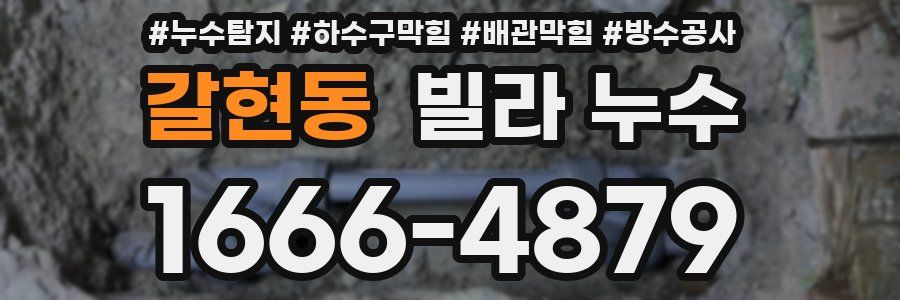 갈현동 빌라 누수