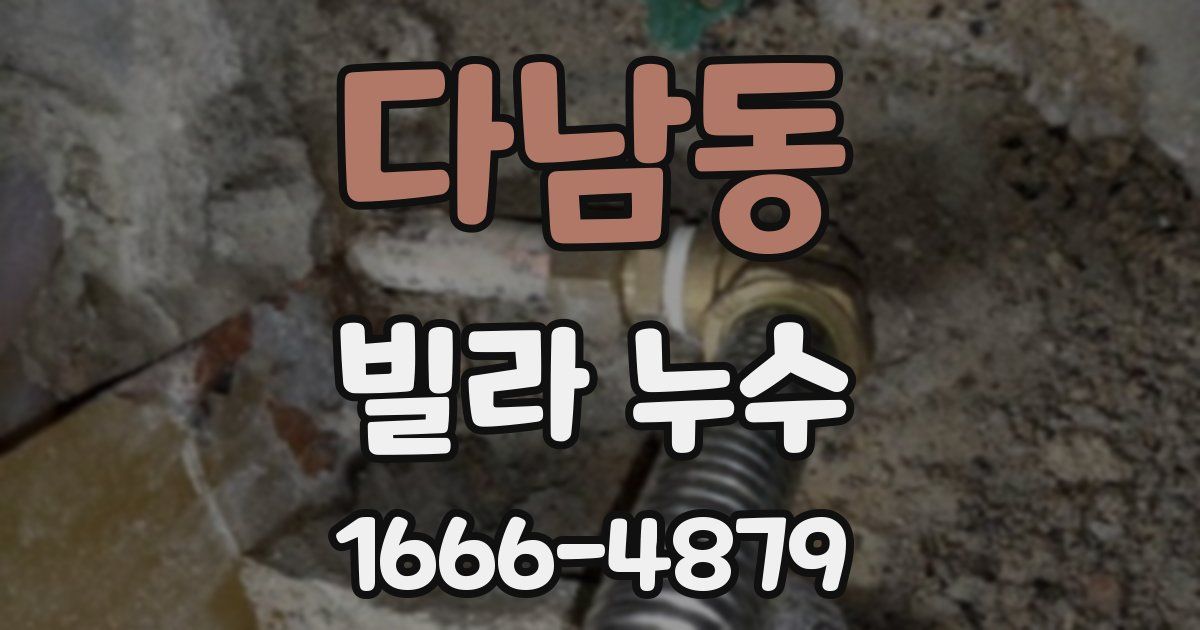 다남동 빌라 누수
