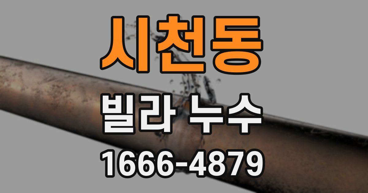 시천동 빌라 누수
