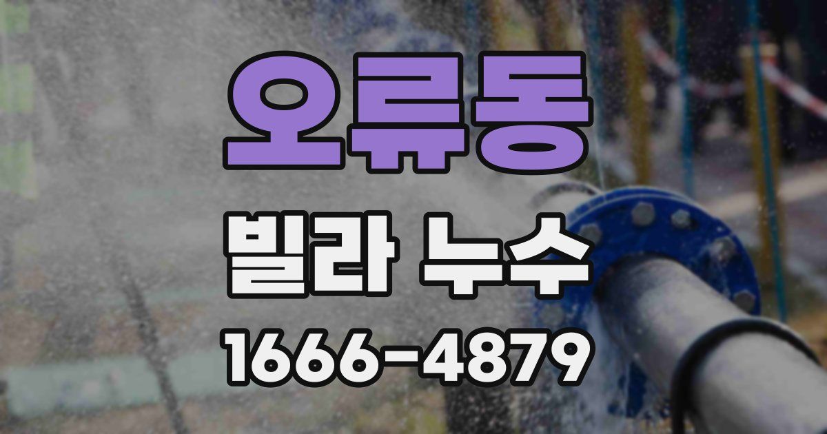 오류동 빌라 누수