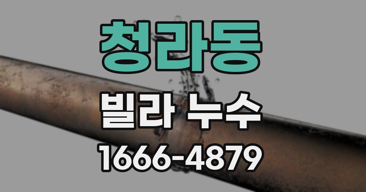 청라동 빌라 누수