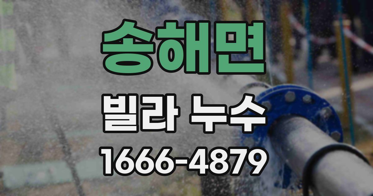 송해면 빌라 누수
