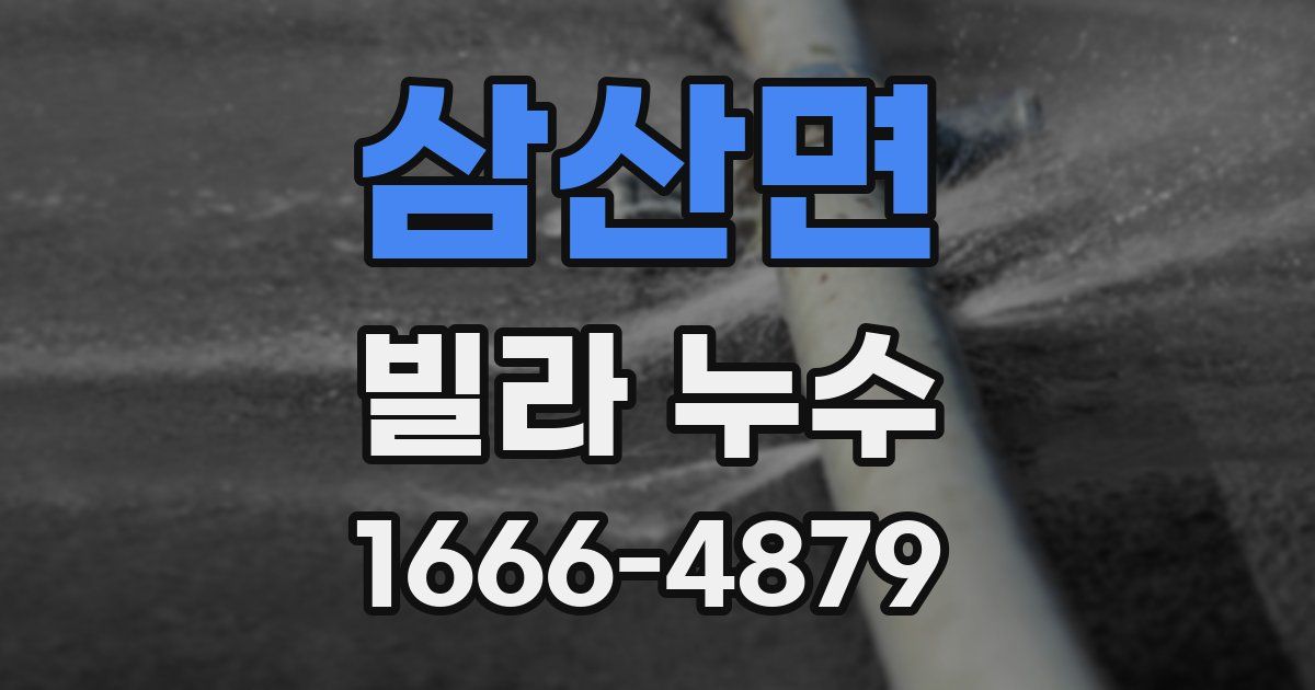 삼산면 빌라 누수