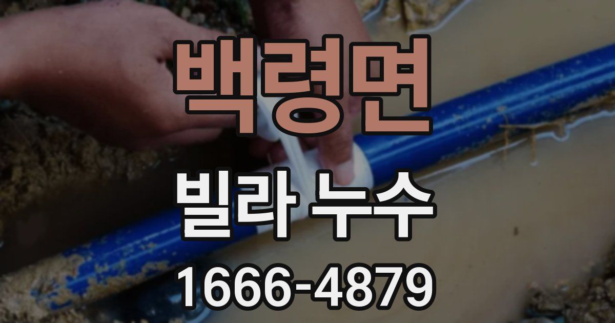 백령면 빌라 누수