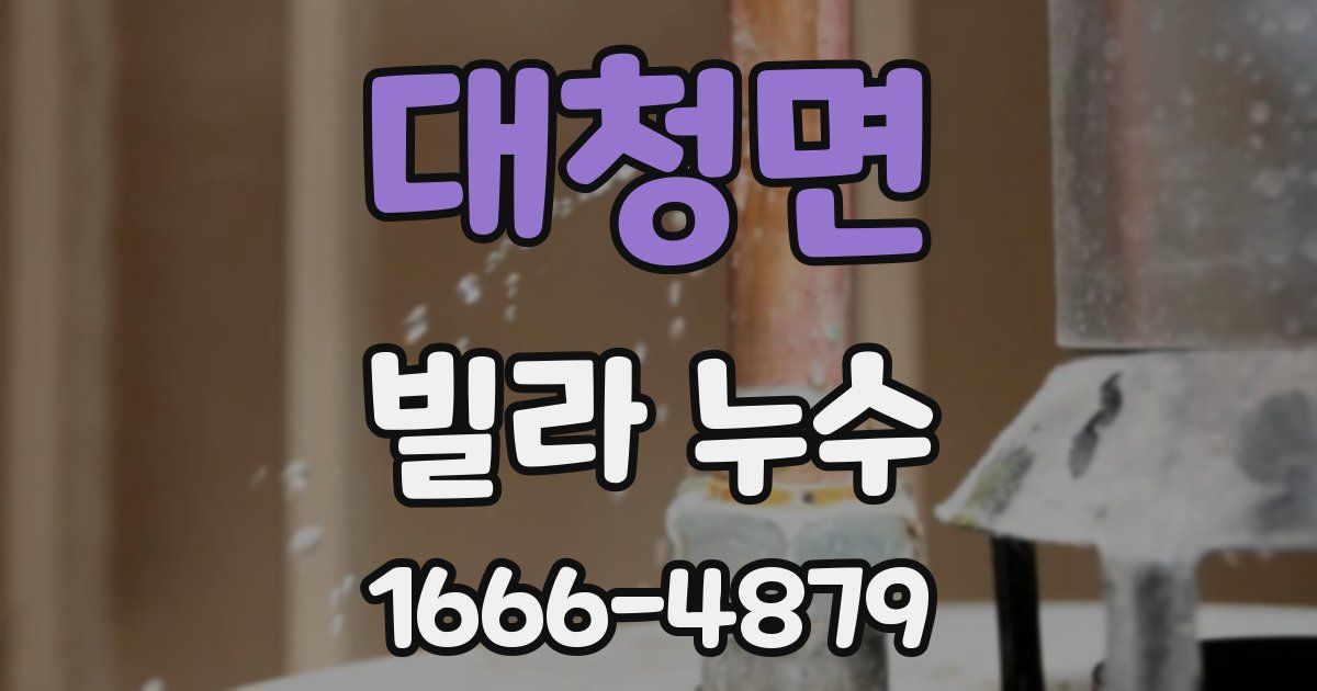 대청면 빌라 누수