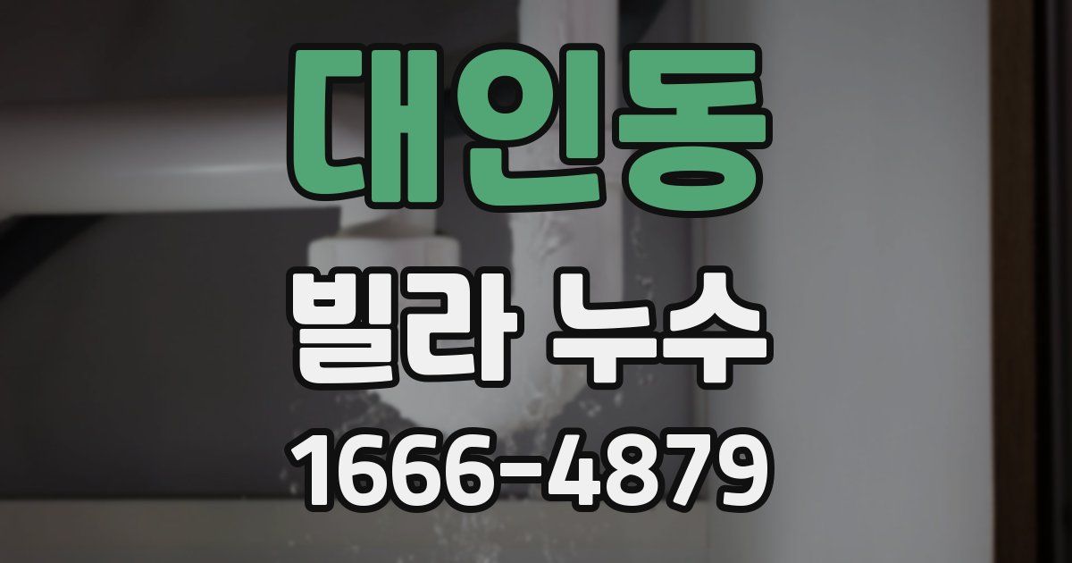 대인동 빌라 누수