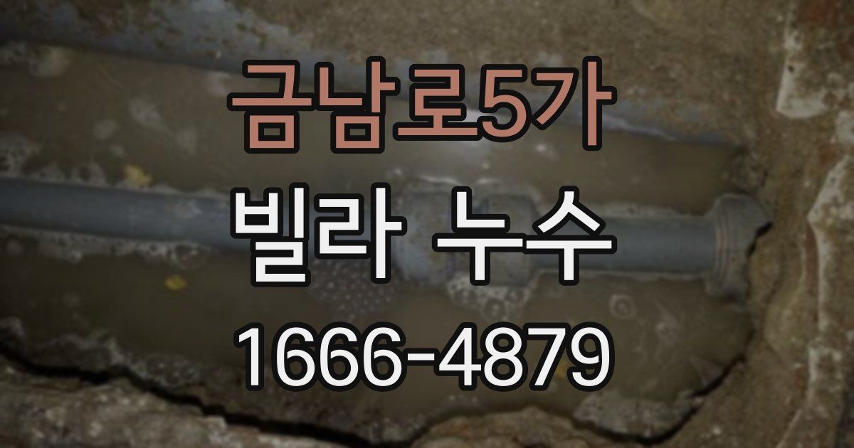 금남로5가 빌라 누수